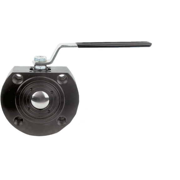 Vannes à sphère - Acier - PTFE - DN40 - Wafer GN40 - PN40 - 2/2 - Fire Safe - 180°C-Lire la description