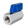 Mini-vanne à sphère en laiton - 2/2 - G 1/4" FF - PN16 - 110°C