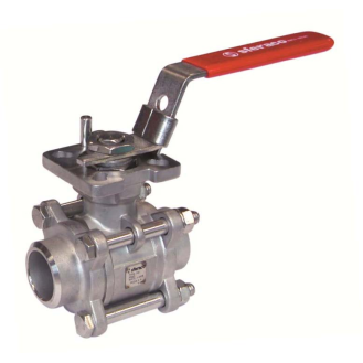 Vanne à sphère en acier inox 3 pièces DN40-Lire la description