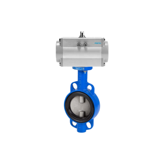 Vanne papillon WAFER - GG20/EPDM - DN100 - GN10/16 ANSI150 - PN16 - Pneu simple effet NF - Pour HVAC-Lire la description