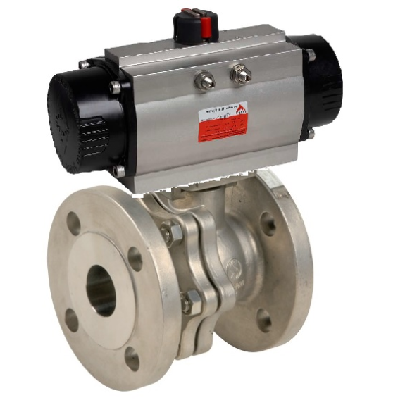 Vannes à  sphère - Inox 316 - PTFE - DN100 - A brides GN16 - PN16 - 2/2 - 2 pièces- 100°C-Beschreibung lesen