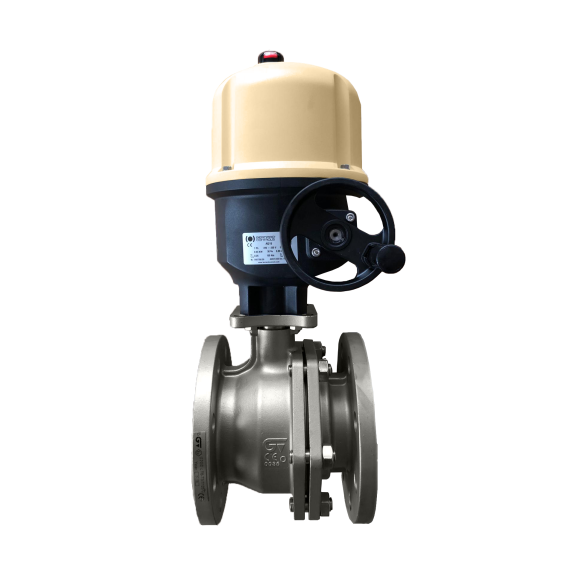 Vannes à  sphère - Inox - PTFE - DN150 - A brides GN16 - PN16 - 2/2 - 2 pièces+ servomoteur AQ30-Beschreibung lesen