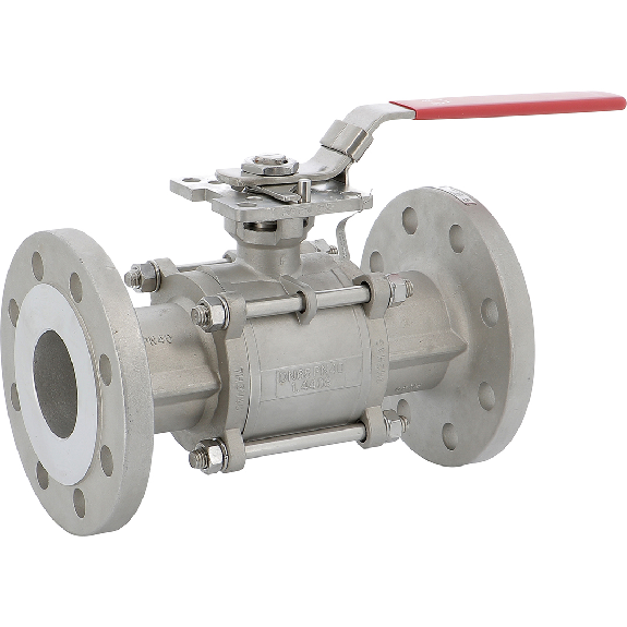 Vannes à sphère - Inox 316 - PTFE - DN100 - A brides GN40 - PN40 - 2/2 - 3 pièces - 220°C-Beschreibung lesen