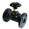 Vanne à membrane - Fonte GGG40 - EPDM - A brides DN150 - (+)130°C - Cde Manu