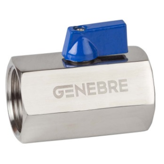 Mini-vanne à boisseau sphérique corps monobloc en acier inox - G1" - PN63 - max. 180°C-Lire la description