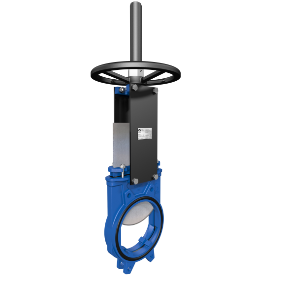 Vanne à guillotine à volant - Fonte GGG50 - NBR - DN150 - Wafer GN10 - PN10 - bidir. - +90°C-Lire la description
