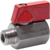 Mini-vanne à boisseau sphérique corps monobloc en acier inox - G1/8" MF - PN63