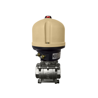 Vanne à boisseau sphérique corps 3 pià¨ce en Inox 316 - SW - 1''1/4 - PN63 + servomoteur AQ3L-Lire la description