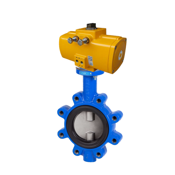 Vanne papillon - LUG - DN50 - PN16 - GN10/16 - GGG40/EPDM/CF8M - Cde pneu. double effet Vanne papillon - LUG - DN50 - PN16 - GN10/16 - GGG40/EPDM/CF8M - Cde pneu. double effet-Lire la description