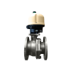 Vannes à  sphère - Inox - PTFE - DN15 - A brides GN40 - PN40 - 2/2 - 2 pièces+ servomoteur AQ1L