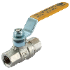 Vannes à sphère - Laiton - PTFE - G3/8'' FF - MOP5 - 2/2 - 2 pièces - 60°C