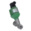 Vanne à soupape à siège incliné - Inox 316L - NBR - G1/2 FF - PN10 - 2/2 - 90°C - 24/DC