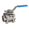 Vannes à sphère en inox corps 3 pièces à commande manuelle - 2/2 - 1/2" SW - PN63 - 180°C