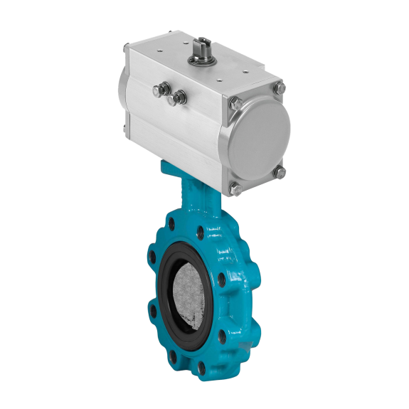 Vanne papillon LUG - GGG40/EPDM/CF8M - DN300 - GN10 - PN10 - Cde pneu. simple effet NF-Lire la description