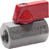 Mini-vanne à boisseau sphérique corps monobloc en acier inox - G1/8" - PN63 - max. 180°C