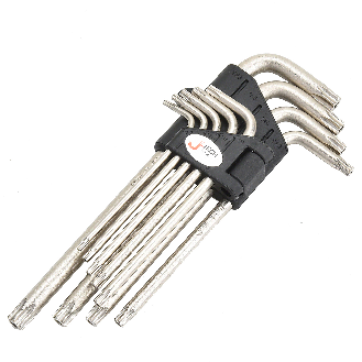 Jetech 9Pièces Clé étoile à bras long — Torx : T10, T15, T20, T25, T27, T30, T40, T45, T50-Lire la description