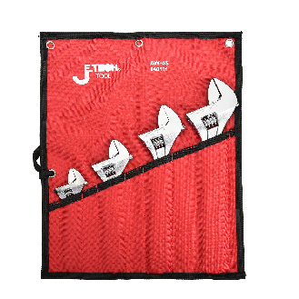 Ensemble de 4 clés ajustables Jetech, de qualité industrielle, avec ouverture de calibre large, pinces à décalage résistantes avec étui de rangement enroulable, les tailles incluent 6 pouces, 8 pouces, 10 pouces, 12 pouces-Lire la description