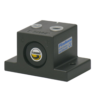 Vibrateurs rotatif à turbine FINDEVA - Alu anodisé - G1/4" - 16500 coups/min - 1350N - 198l/min-Lire la description