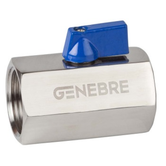 Mini-vanne à boisseau sphérique corps monobloc en acier inox - G3/4" - PN63 - max. 180°C-Lire la description