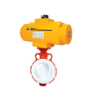 Vanne papillon pneumatique DN125 pour fluides agressifs