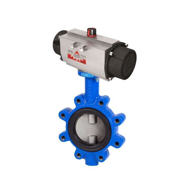 Vanne papillon - LUG - DN250 - PN10 - GN10 - GGG40/EPDM/CF8M - Cde pneu. simple effet NF-Lire la description