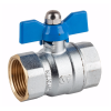 Vannes à sphère - Laiton - PTFE - G1/2'' FF - PN25 - 2/2 - 2 pièces - 90°C