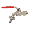 Robinet double service en inox - G1/2"M - G3/4"M - Ø19mm - PN16