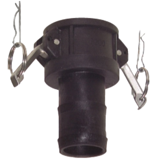 Raccords Cam-Lock pour tuyaux - Coupleurs - Cannelés droits - PP - 1" - Ø27mm - Pmax: 6 bar-Lire la description