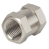Raccords pour tubes - Manchon égal - Laiton nickelé - 1" F - 60 bar