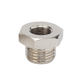 Raccords pour tubes - Réduction cylindrique - Laiton nickelé - 1/8" - M5 MF - 60 bar-Lire la description