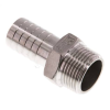 Raccords cannelés pour tuyaux - Embouts droits - Inox - R1" Mâle - Ø25mm - Pmax: 16 bar