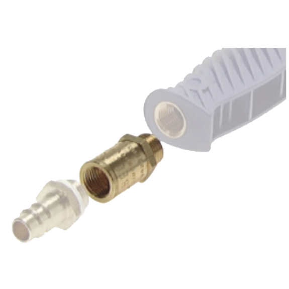 Réduct. de pression auto - Sortie: G1/4"F- Ø racc.: G1/4"M - Pmax: 15bar (entrée) - 3,5bar (sortie)-Leggi tutto