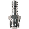 Raccords cannelés pour tuyaux - Embouts droits - Inox - R3/4" Mâle - Ø13mm - Pmax: 10 bar