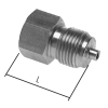 Réduction - Inox 316 Ti - 1/4" - 1/8" MF - Pmax: 400 bar - Encomb.: 28 mm