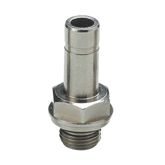 Raccords pour tubes - Adaptateur cylindrique - Laiton nickelé - 3/8" M - Ø10 mm - 16 bar-Lire la description