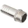 Raccords cannelés pour tuyaux - Embouts droits - Inox - R1/4" Mâle - Ø6mm - Pmax: 10 bar