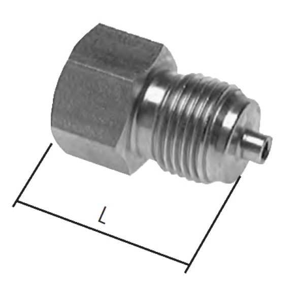 Réduction - Inox 316 Ti - 1/2" - 3/4" MF - Pmax: 400 bar - Encomb.: 45 mm-Leggi tutto