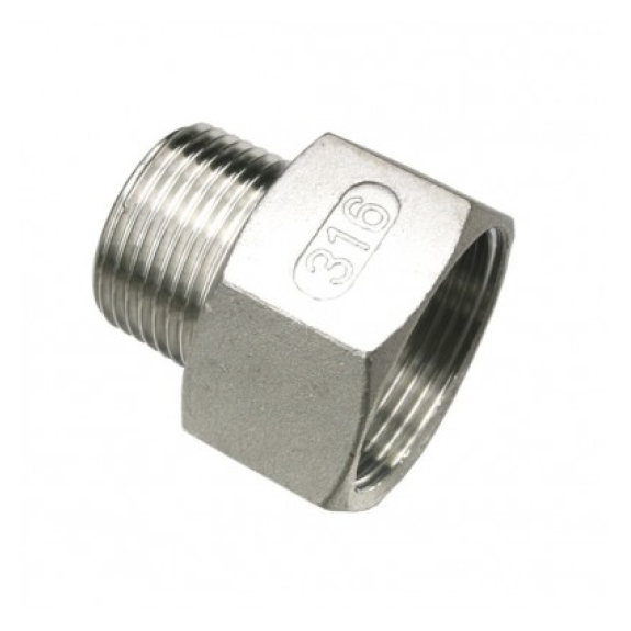 Raccords filetés/taraudés pour tuyaux - Réduction - Inox 316 - 3/8"F - 1/4"M BSP - Pmax: 20 bar-Leggi tutto