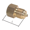 Réduction - Laiton - 1/4" - 1/8" MF - Pmax: 250 bar - Encomb.: 28 mm