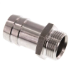 Raccords cannelés pour tuyaux - Embouts droits - Inox - G3/4" Mâle - Ø25mm - Pmax: 40 bar