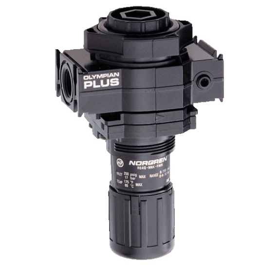 Régulateurs -  série R64G - 1/4" - Pmax:17 bar - Psortie:0,3 à 10 bar - Qmax:2100 l/min-Lire la description