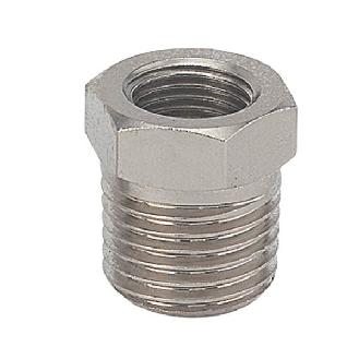 Raccords pour tubes - Réduction conique - Laiton nickelé - 3/8" - 1/8" MF - 60 bar-Lire la description
