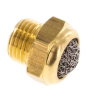 Silencieux protecteur d'échappement en laiton - modèle bouton - G 1/8" M - 12 bar