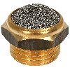 Silencieux protecteur d'échappement en laiton - modèle bouton - G 3/4" M - 12 bar
