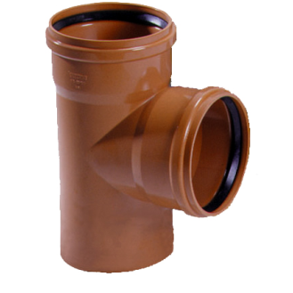 Té 87° PVC égout rouge Ø 400-Lire la description