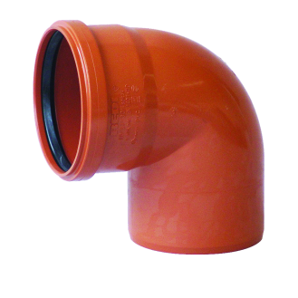 Coude 87° PVC égout rouge Ø 400-Lire la description