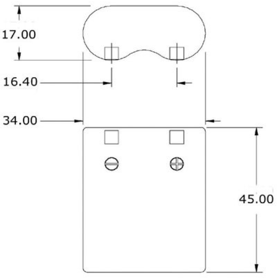 Pile miniature lithium  photo - Taille: Ø 17 x L.45 x l.34 mm | Volts: 6V | Type: 2CR5-Lire la description