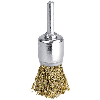 Brosse pinceau fils acier laitonné ondulés  - Diamètre (mm): 15