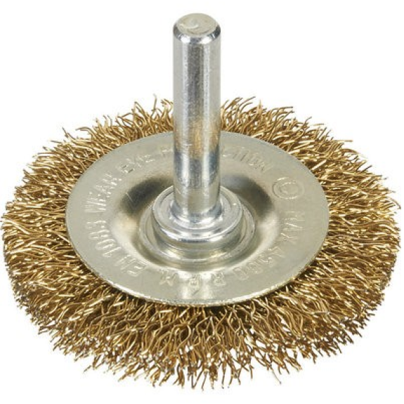 Brosse circulaire sur ti pour perceuse - Ø (mm): 50 Brosse circulaire sur ti pour perceuse - Ø (mm): 50-Lire la description