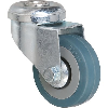 Roulette pivotante à œil série S19  - A: 60 mm | C: 50 mm | Char ou force (kg): 30 kg | H: 18 mm | J: 22 mm | K: 8.2 mm